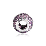 925 Silver Pink Shimmer Charms Beads For Bracelets
