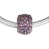 925 Silver Pink Shimmer Charms Beads For Bracelets