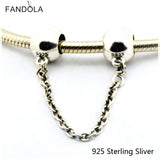 925 Silver Safety Chain Charms for Bracelet & Bangle DIY Jewelry