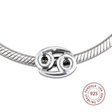 925 Silver Cancer Zodiac Charm for Bracelet