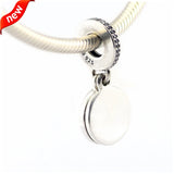 925 Silver Pink Enamel Charms Beads for Bracelets DIY Jewelry