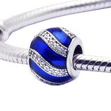 925 Silver Enamel & CZ Adornment Charm Beads for Bracelet