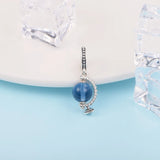 925 Silver Globe Dangle Charms Beads for DIY Bracelet Making