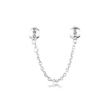 Safety Chain 925 Silver Beads for Moments Bracelet DIY