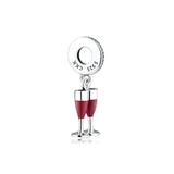 925 Sterling Silver Twins Love Goblet Dangle Charm DIY