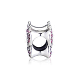 Pink Butterfly Charms 925 Silver for Bracelets