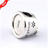 Dog Bowl Charms 925 Silver Beads Bracelet Bangle Jewelry Making