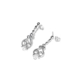 Swirling Chandeliers Stud Earrings 925 Silver Jewelry Women Brincos