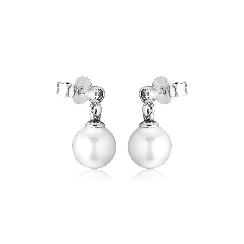 Swirling Chandeliers Stud Earrings 925 Silver Jewelry Women Brincos