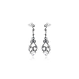 Swirling Chandeliers Stud Earrings 925 Silver Jewelry Women Brincos