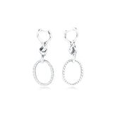 Sparkling Infinity Stud Earring Sterling Silver 925 Jewelry for Women