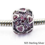 Colorful Explosion Love Charm 925 Sterling Silver Bead Bracelet Jewelry