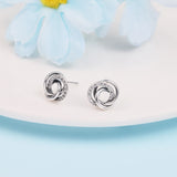 925 Silver Clear CZ Stud Earrings for Women Girls