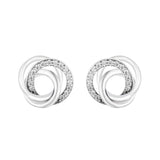 925 Silver Clear CZ Stud Earrings for Women Girls