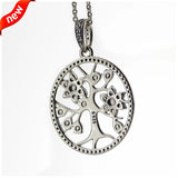 Family Tree Necklace Choker Pendant 925 Sterling Silver Women Jewelry