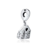 925 Silver Mom's House Dangle Charms Beads for Jewelry Making