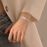 Europe Bracelets Logo Open Bangle Caps Charms Sterling Silver 925 Beads
