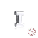 925 Sterling Silver Letter I Clip Beads for Jewelry Making