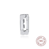925 Sterling Silver Letter I Clip Beads for Jewelry Making