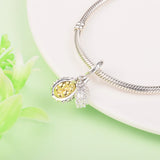 925 Silver Durian Fruit Dangle Charm for Bracelet DIY Jewelry