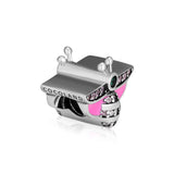 Dragonfly Charms 925 Silver Pink Enamel Beads Jewelry Making