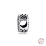 925 Silver CZ Grandma Charms Round Beads Bracelet DIY
