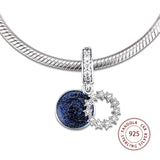 925 Silver Bracelet with Stars & Enamel Charms for Jewelry Making