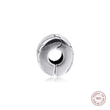 925 Silver Sunburst Clip Charm Bead for Bracelet Jewelry Making