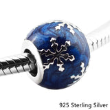 Midnight-Blue Enamel Charms 925 Silver Beads Jewelry Making