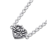Heart Family Tree Chain Bracelet 925 Sterling Silver CZ Bracelet for Women
