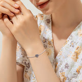 Heart Family Tree Chain Bracelet 925 Sterling Silver CZ Bracelet for Women