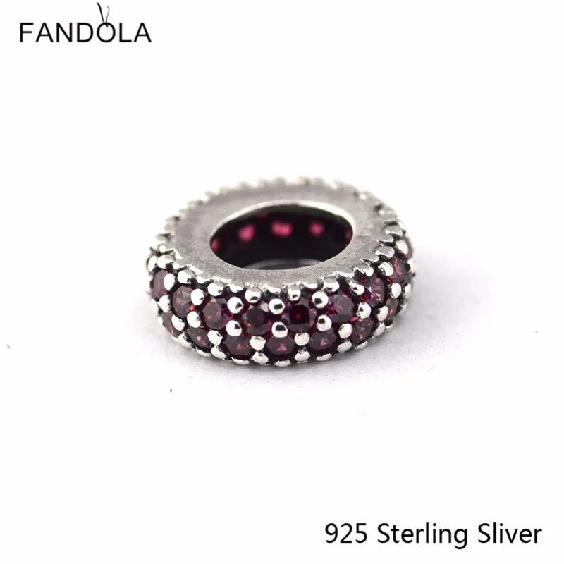 Red Charms 925 Sterling Silver Beads Jewelry Making Fits For Bracelets