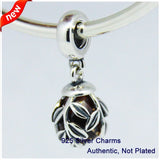925 Silver Beads with Golden Charms for Bracelets