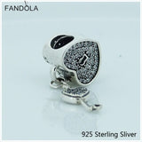 Love Charms 925 Silver Beads for Bracelets