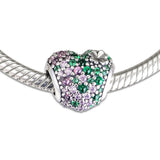 Lucky Clover Heart Charms 925 Fit Bracelets Sterling Silver Beads