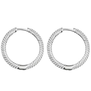 Moments Charm Hoop Earrings Sterling Silver 925 Jewelry Women Gift