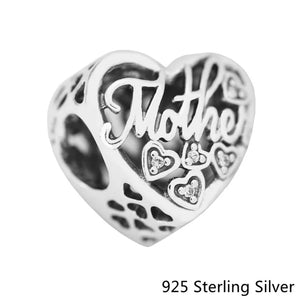 Mother & Son Bond Charms 925 Sterling Silver Beads for Bracelets & Bangle