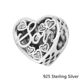 Mother & Son Bond Charms 925 Sterling Silver Beads for Bracelets & Bangle