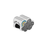 Rainbow Charm 925 Sterling Silver Weather Bead DIY Fits Europe Charms Bracelets