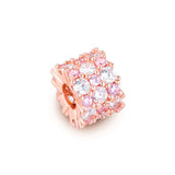 Rose Sparkling Charms 925 Fit Europe Bracelets Sterling Silver Charm Beads