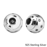 Sterling Silver Shimmering Bangle Caps Charms for Bracelets