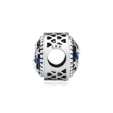 925 Sterling-Silver DIY Star Charm Aqua CZ for Bracelets