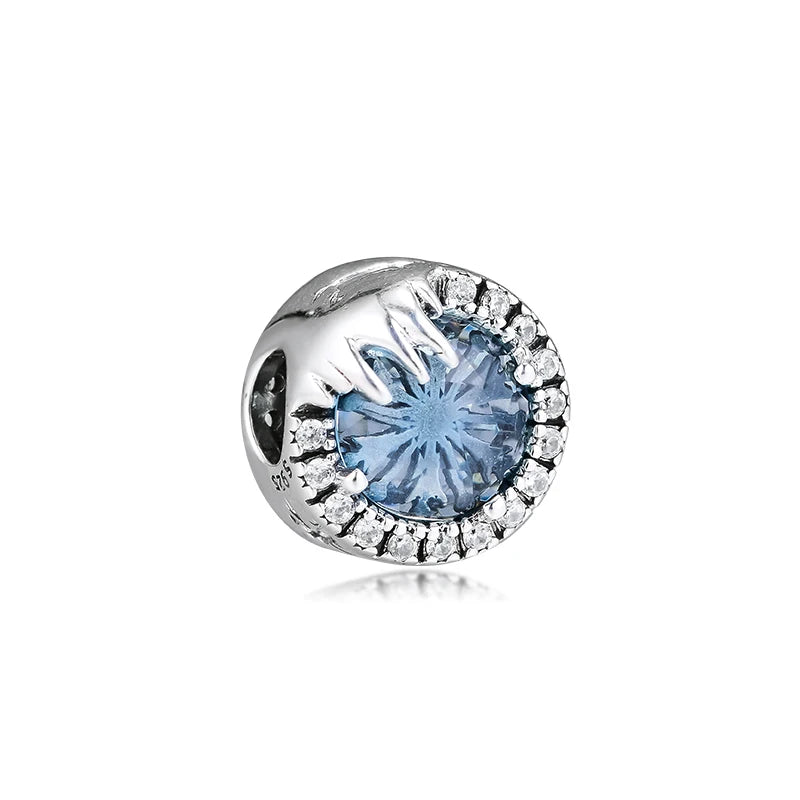 Frozen Winter Crystal Charm Fits Bracelets Sterling Silver Beads
