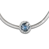 Frozen Winter Crystal Charm Fits Bracelets Sterling Silver Beads