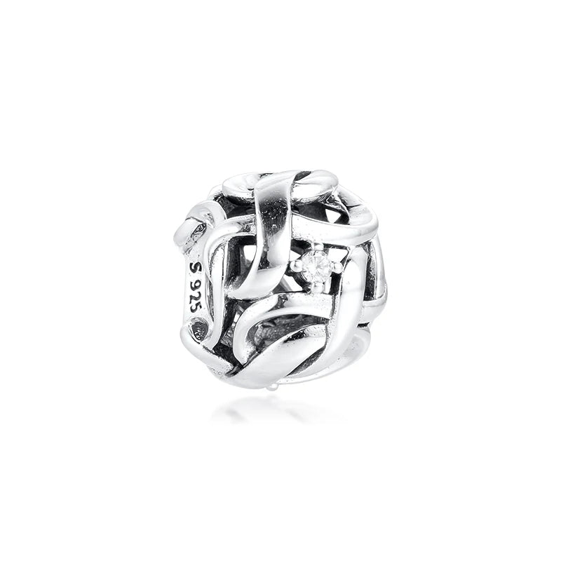 Silver 925 Infinity Charm for Bracelets Sterling Silver Beads