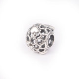 Silver 925 Openwork Chain Link Padlock Charm for Bracelets Sterling Beads
