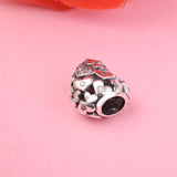 Silver 925 Heart Charm for Bracelets Sparkling Openwork Sterling Beads