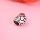 Silver 925 Heart Charm for Bracelets Sparkling Openwork Sterling Beads