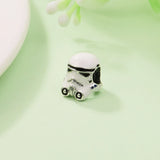 Silver 925 Stormtrooper Helmet Charm for Bracelets Sterling Beads