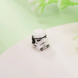 Silver 925 Stormtrooper Helmet Charm for Bracelets Sterling Beads